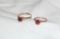 (2) 10 K Gold Red Stone Rings