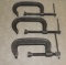 Three Williams Deep Throat Clamps