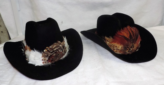 2 Vintage Cowboy Hats