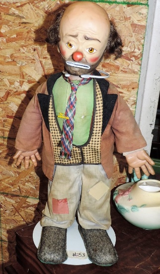 Vintage Cloth & Rubber Clown Doll
