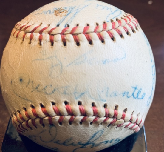 1964 New York Yankees Signed Team Ball