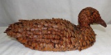 Paper Mache & Pine Cone Duck Decoy