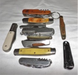 Lot Of Eleven Vintage Pocket Knives