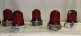 Tray Lot Of Five Red Shade TWR Obstruction Lights