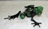 Rare Hand-Made Bronze Of Frog Signed