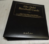 Danbury Mint 22 Kit Gold Baseball Cards In Black Binder