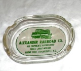 Vintage Alexander Railroad Co. Taylorsville, NC Ashtray