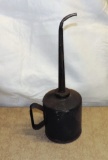 Large Antique Blue Oil Can