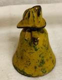 Yellow Painted Cast Iron Fire Truck Pedal Car Bell
