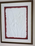 Embossed  Iris Framed