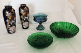 Colored Glassware Lot