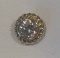 10kt gold Button with CZ. Stone