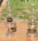 Pair of Glass Oil Lamps