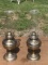Matching Pair of Silver-Plated Oil Lamps