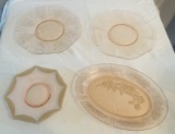 Lot of Pink Depression Glass