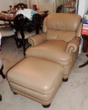 Camel Recliner with Foot Stool