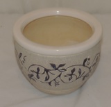 Unmarked Cream and Blue Planter