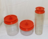 Tupperware Canisters with Label Holder