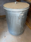 Galvanized Trash Can