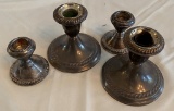 Lot of Sterling Silver Candle Holders