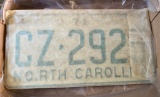1971 NC License Plate