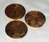 Three Sterling Silver Commemorative Rounds