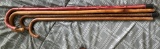 Four Crooked-Handled Walking Canes