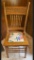 Antique Pressed Back Oak Side Chair