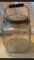 Antique Country Store Jar With Lid & Wood Handle