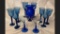 11 Pcs Cobalt Blue Glassware