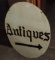 Hand Painted Double Sided Antiques Metal Sign