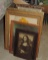 Large Lot Of Antique Picture Frames With Art In Them