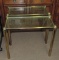 (2) Brass and Glass Side Tables