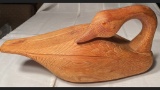 Hand Carved Heart Pine Goose Decoy