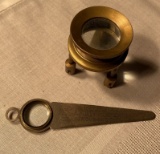 Brass Magnifying Glass for Stamps and Advertising Magnifying Glass