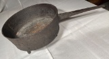 Antique Cast Iron 3 legged Skillet with Handle