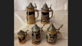 Lot Of 5 German Steins