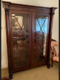 Empire Style Mahogany 2 door glass display cabinet