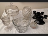 Vintage Pressed and Color Glass Lot