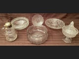 Tray Lot of Early Pressed Glass