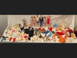 Box Lot of Vintage Barbie and Ken Dolls