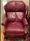 Burgundy Faux Leather Pennsylvania House Recliner