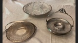 Tray Lot Glassware & Silverplate