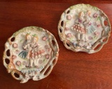 Pair Of Japan Porcelain Wall Plaques