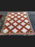 Fantastic Hand Quilted 1890's Irish Chain Quilt