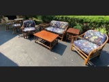 6 Piece Vintage Bamboo Living Room/Screen Porch Set