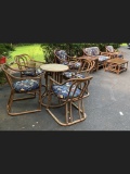 5 Piece Vintage Bamboo Style Table & Chair Set