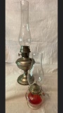 Aladdin Oil Lamp & Clear Glass Oil Lamp With Handle