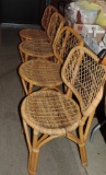 Set Of 4 Rattan Side Chairs