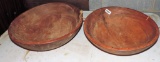 2 Antique Wood Bowls